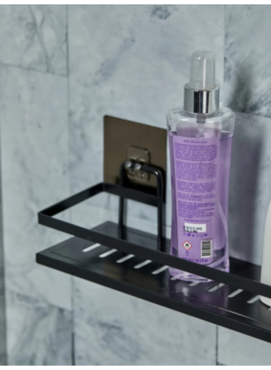 2 Li Metal Yapışkanlı Banyo Rafı Organizer (40cm X 10 Cm)