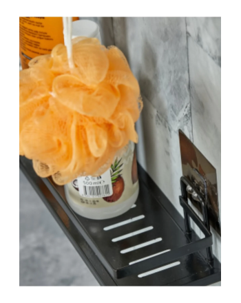 2 Li Metal Yapışkanlı Banyo Rafı Organizer (40cm X 10 Cm)